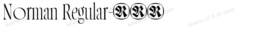 Norman Regular字体转换